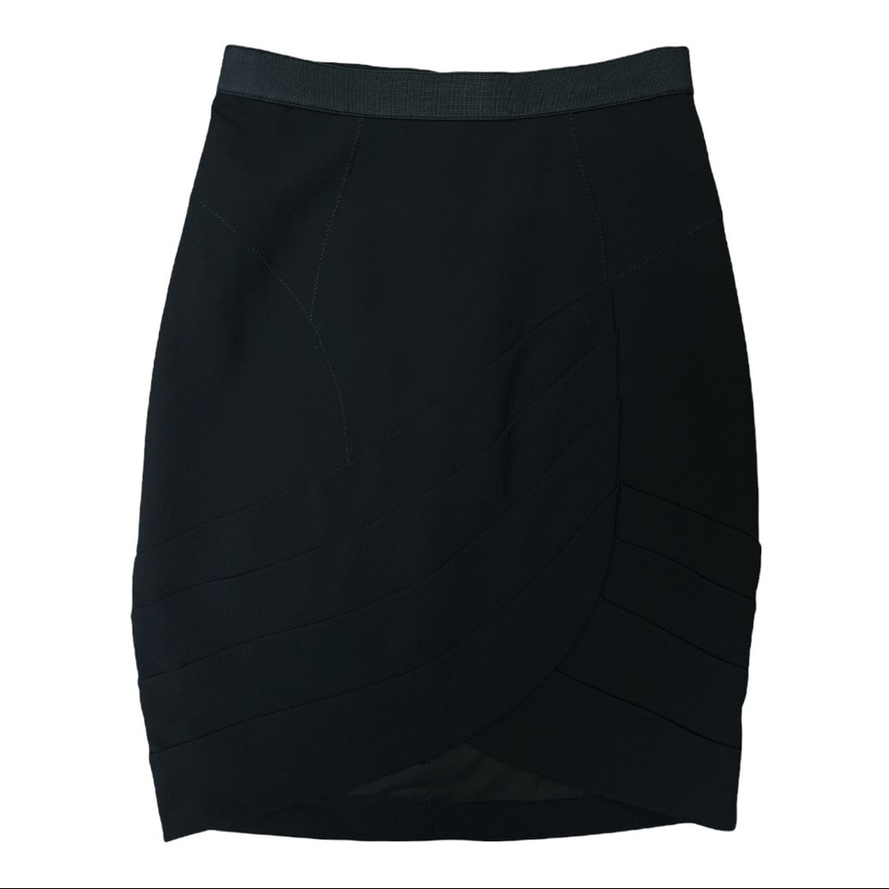 Tracy Reese Black Scalloped Overlay Detail Womans Skirt